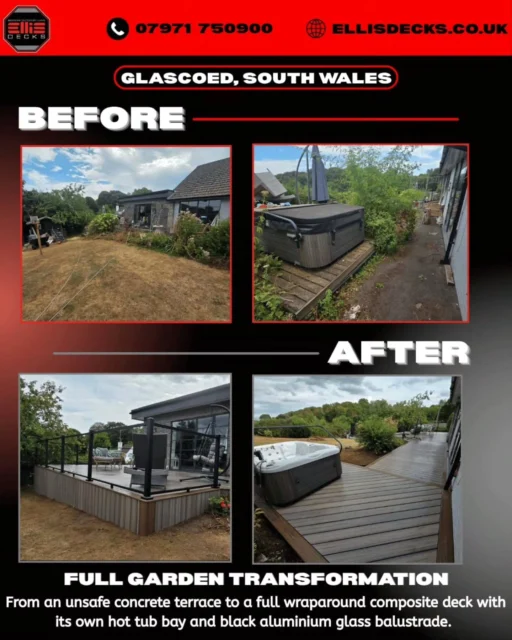 Before 🤝🏻 After.. Garden glow ups dont come much better than this one, a barely usable unsafe