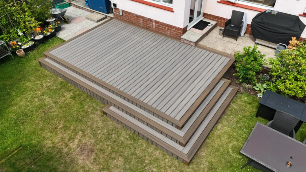 Stepped Trex composite deck, still looking new
