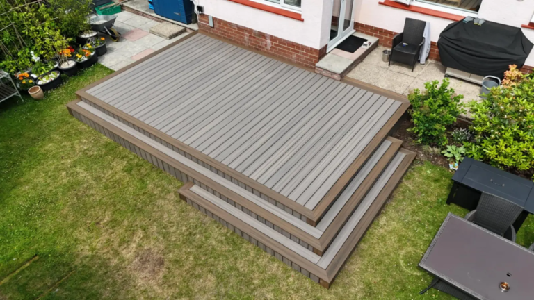 Stepped Trex composite deck, still looking new